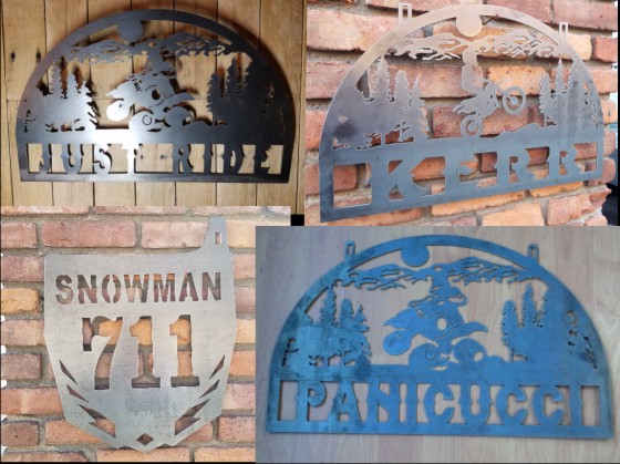 Metal Cut Motocross Signs